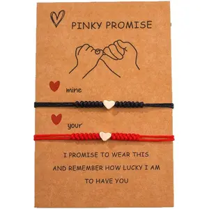 2 count  Braided Heart Couple Bracelets Mutual Attraction Matching Bracelet for Couples Women Men    Lover Gifts