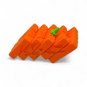 Flip-Stack Pumpkin Fidget Toy – 3D Printed Jack-O’-Lantern Desk Fidget | Satisfying Clicks | Orange w/ Green Stem