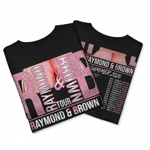 R&B Summer 2026 Concert Graphic Tee, Pink Glitter Music Fan Culture Shirt, Viral Tour Aesthetic Apparel, Fashion Cotton, Full Colors, Full Sizes, For Men, For Women