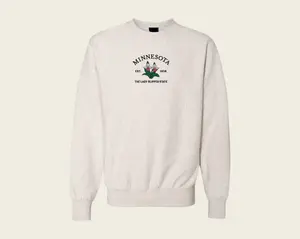 Minnesota Lady Slipper Embroidered State Flower Crewneck Sweatshirt