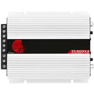 Taramps TS 800x4  Audio Multichannel Amplifier 800 Watts Rms 2 Ohms 4  2 Bridged  Full Range Crossover, RCA/High Level Input, Class D
