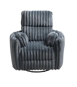 Amerlife Electric Power Recliner Chair - Adult 360° Swivel Rocking Glider, Teddy Sherpa Upholstered Adjustable Arm Recliner with 2 Pillows, USB & Type-C Charging Ports, Christmas Gift Idea, Recliner Chairs, Adjustable Arm Recliners