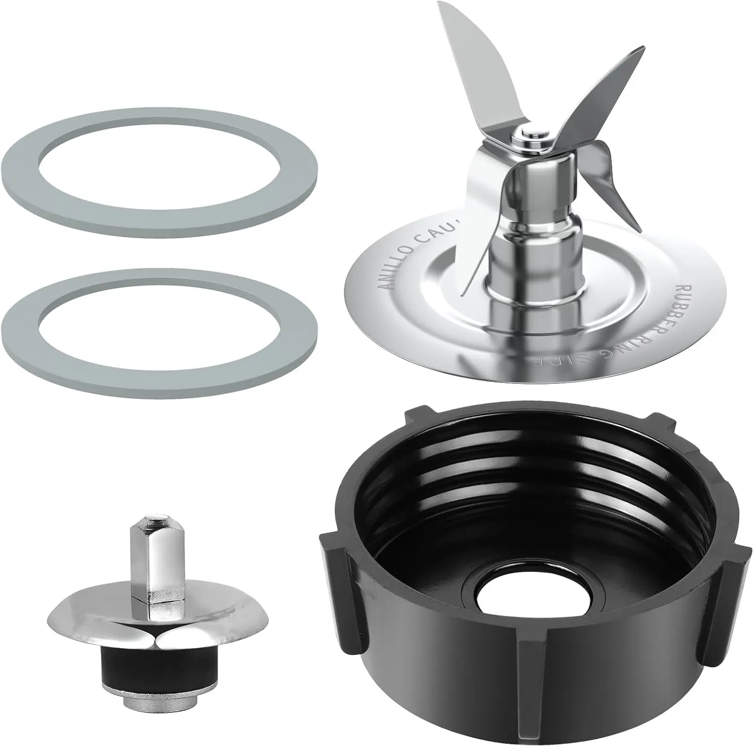 Oster Blender Replacement Parts Kit - Blade, Coupling Stud, Slinger Pin, Jar Base Cap, 2 Rubber Rings, Accessories for Blender Repair