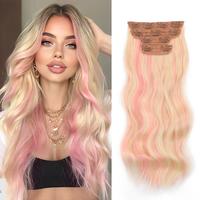 Blonde mix Pink (wavy)
