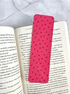 Watermelon Seeds Laminated Bookmark for Book Lovers, Aesthetic, Bookish Merch, Fruit Bookmark, Double-Sided, Durable