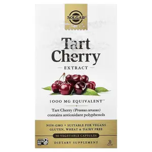 Solgar Tart Cherry Extract, 1,000 mg, 90 Vegetable Capsules