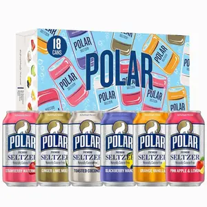 Polar Seltzer Water Sampler Variety Pack, 12 fl oz cans, 18 pack