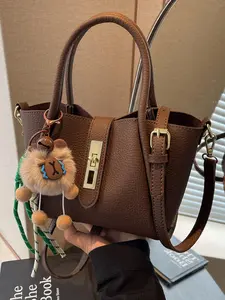 Women's Elegant Solid Color Shoulder Bag, Fashionable PU Leather Crossbody Bag for Daily Used, Casual Trendy Versatile High-quality Daily Commuting Bag