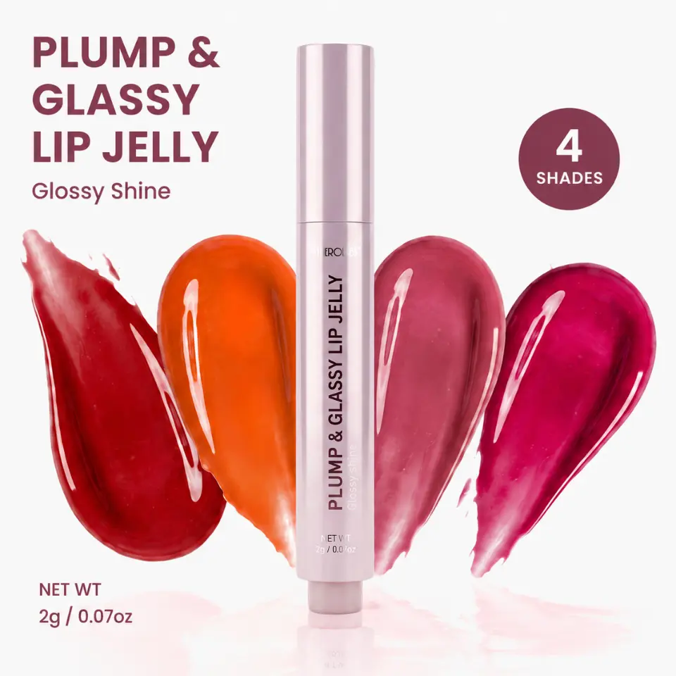 Plump & Glassy Lip Jelly Gloss – Hydrating, Non-Sticky High-Shine Gloss for Soft, Fuller-Looking Lips