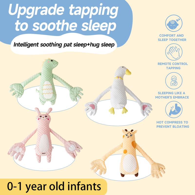 Big White Goose Baby Soothing Pillow Soft Cotton Hugging Sleep Aid Cushion for Newborns with Remote Control Three Adjustable Modes