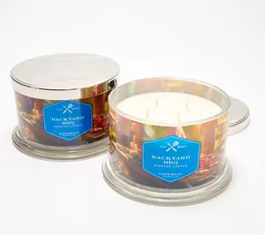 HomeWorx by Slatkin + Co. S/2 18-oz. Backyard BBQ Candles