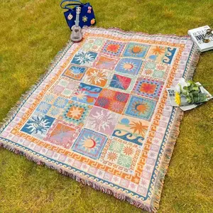 Outdoor blanket, portable, thick, picnic blanket, cover blanket, bed blanket, sofa cover, camping blanket, beach towel, patio/garden/tent mat, washable, warm blanket, outdoor decoration, suitable for photography, tear-resistant, casual blanket, tablecloth