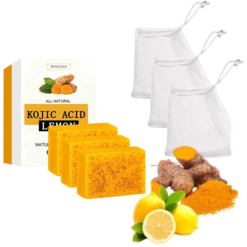 Natural Turmeric Soap — Deeply cleanses the skin, gently moisturizes and locks in hydration, effectively controls oil, and is suitable for daily bathing use. Suitable for all genders, it nourishes the skin all over the body.