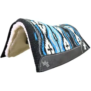 Best Ever 3/4" Black and Turquoise Las Cruces Navajo OG Fleesar Saddle Pad- 34"x38"