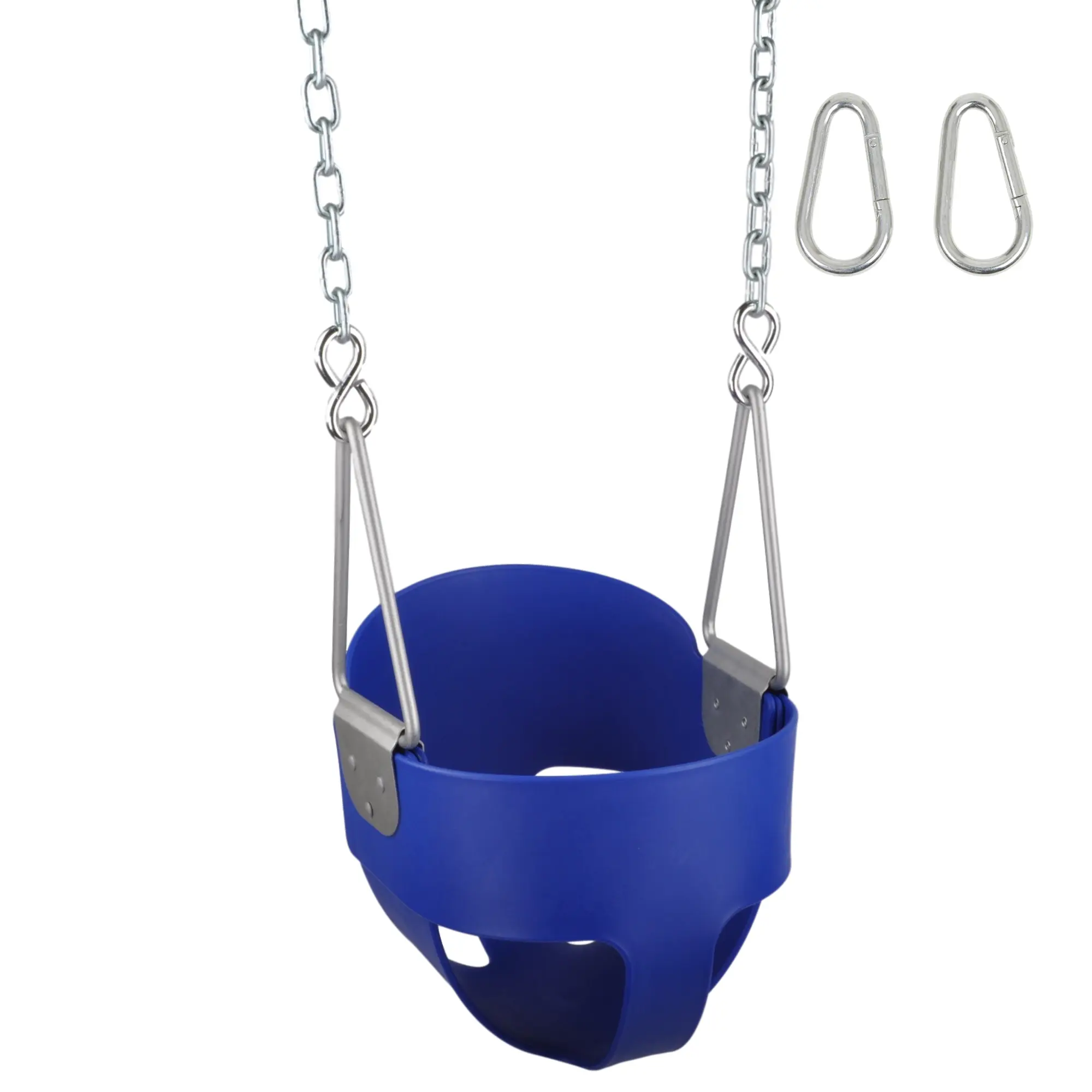 Swing Set Stuff Inc. Highback Full Bucket Swing Seat With Chains And Hooks Blue