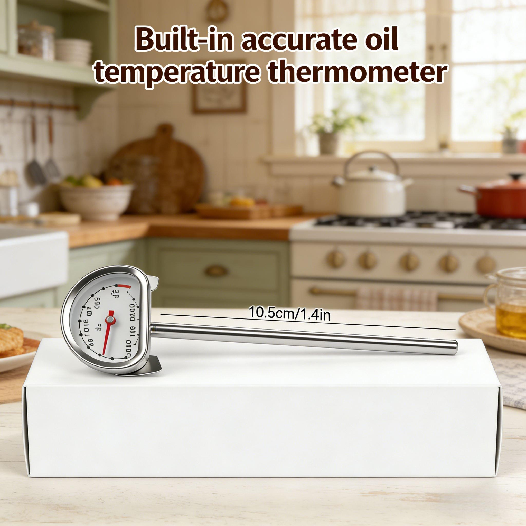 304 Stainless Steel Fryer Pot with Drainer Rack + 5 FREE Kitchen Tools!  Upgrade Your Kitchen