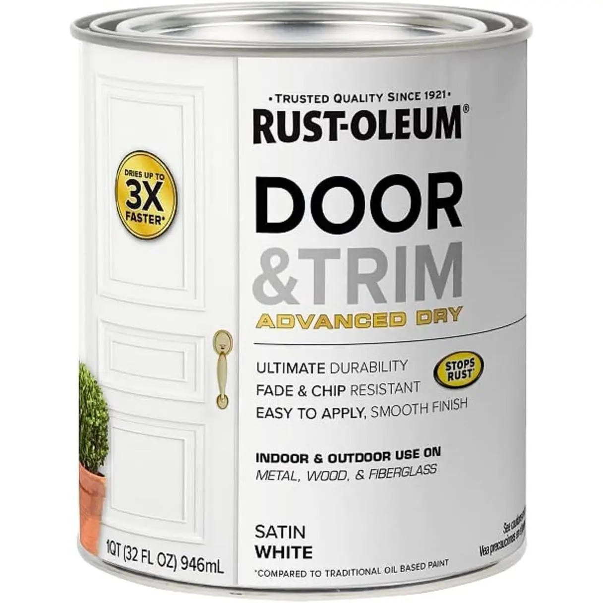 369384   Advanced Dry Door & Trim, Quart, White