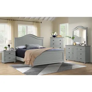 Kona Queen Panel 3PC Bedroom Set in Grey