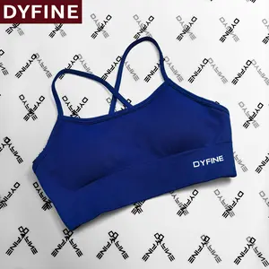 DYFINE Impact Halter  Backless Sports Bra, Seamless Supportive Crop Top, Soft Breathable Fabric, Great for Gym Workout Yoga Daily Casual, All Season Use