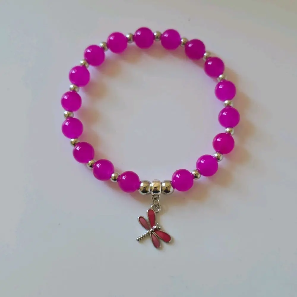Dragonfly Charm Bracelet with Silver Accents