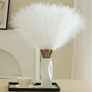 30pcs White Pampas Grass - 24 Inch Faux Pampas Grass Decor, Artificial Tall Pampas Grass for Wedding Flower Arrangement, Party Decorations, Christmas and Home Decor