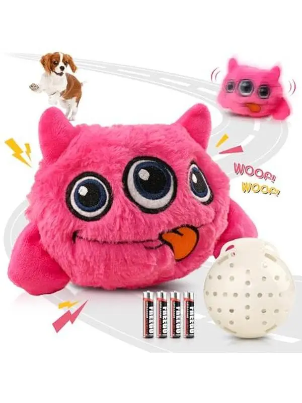 2025 New Pet Supplies, Interactive Dog Ball for Monster Plush Toy, Electric Chasing Ball with Sleep Mode, Auto-Sleep Technology, Pet Toy Collection fo