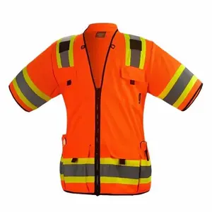 Crew Orange Reflective High Visibility Class 3 Safety Vest