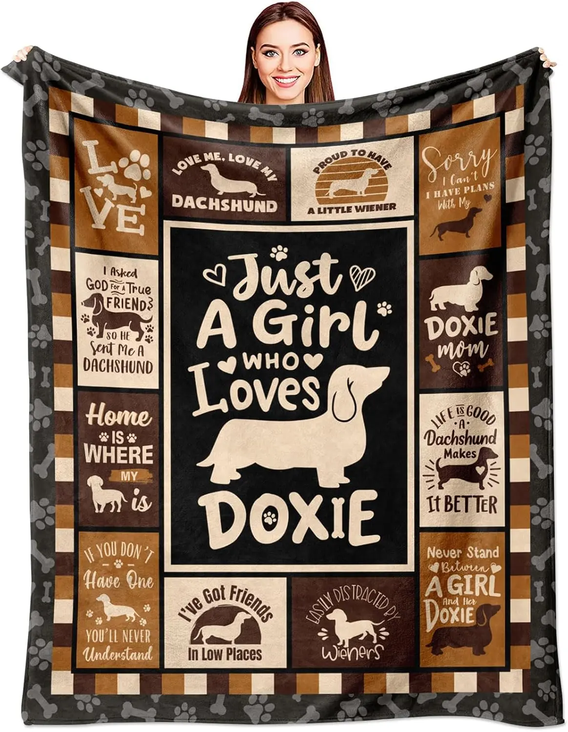 [SummerVibes] Dachshund Blanket - Dachshund Gifts for Women - Weiner Dog Gifts for Women - Dachshund Gifts for Dachshund Lovers - Wiener Dog Gifts - Dachshund Decor Throw Blanket