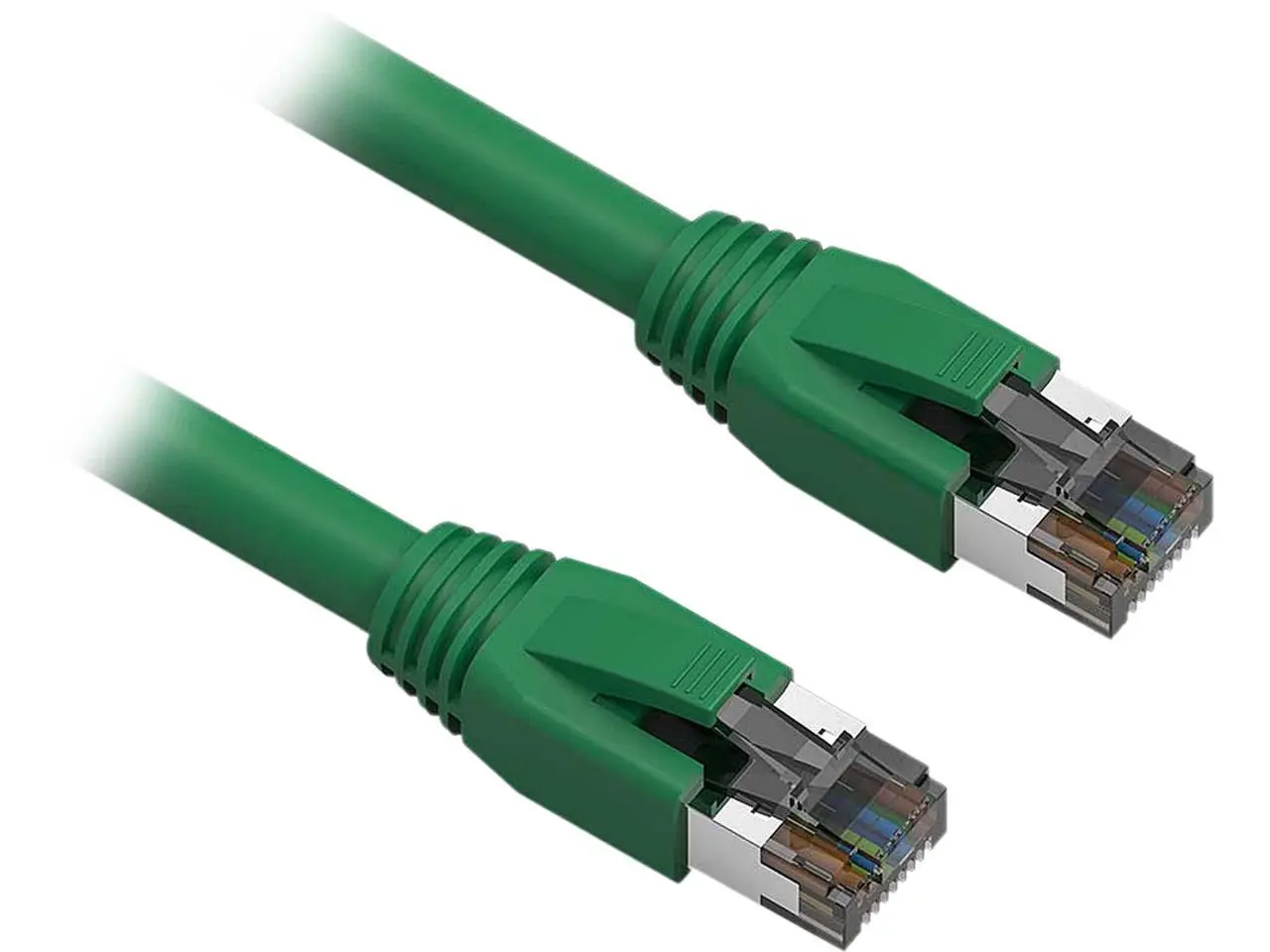Nippon Labs Cat8 RJ45 1FT Ethernet Patch Internet Network LAN Cable, Indoor/Outdoor, 24AWG, Shielded Latest 40Gbps 2000Mhz, Weatherproof S/FTP for Router, PS4, PS5, Xbox, PoE, Switch, Modem (Green)