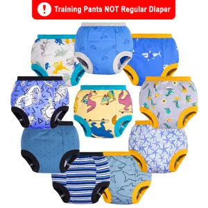 Toddler Potty Training Pants 100% Cotton Soft Absorbent Reusable Underwear for Boys Girls（10PCS）