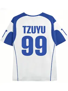 This is for Unisex Jersey Blue and White Contrast Fashion Casual Music Tee 2025 KPOP Pop Fan Gift Top  Adult T-shirt ﻿