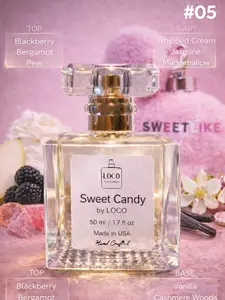 Sweet Candy Kiss by LOCO | Oil Base | Blackberry Bergamot Pear | Marshmallow Vanilla Cashmere | Fragrance Perfume