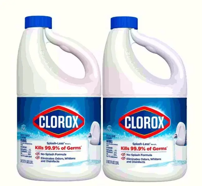 77 fl. oz. Splash-Less Regular Concentrated Disinfecting Liquid Bleach Cleaner (2-Pack) 77 fl. oz. Splash-Less Regular Concentrated Disinfecting Liquid Bleach Cleaner (2-Pack)
