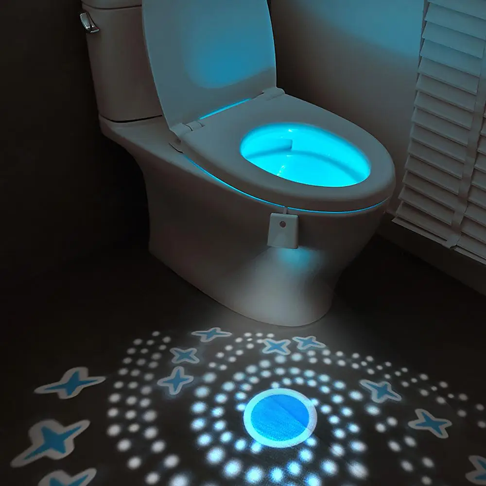 USB Rechargeable Toilet Light, Human Body Sensor Light, RGB Color Changing Toilet Night Light, 1 Count Toilet Ambient Light, Smart Small Night Light