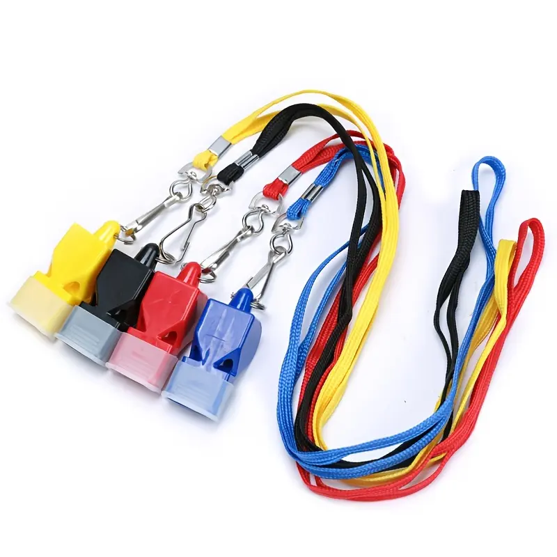 4-Pack High-Quality Sports Whistles: Loud & Clear Sound, Durable, with Keychain - Ideal for Coaches, Referees in Football, Basketball, Running