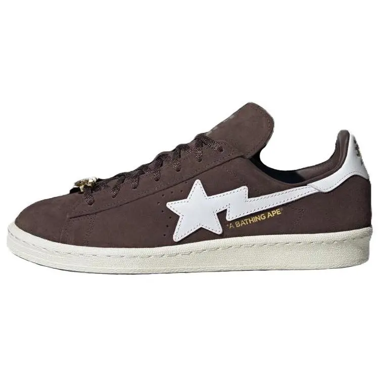 Adidas Bape X Campus 80s 30th Anniversary Brown' Versatile Comfort Low Top Skate Shoes Men's IF3379