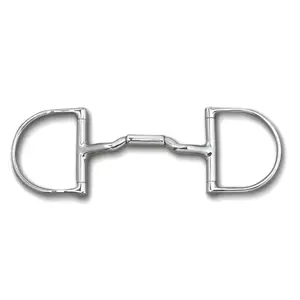 Myler Pony Dee Snaffle Bit MB 06 Mullen Barrel Low Port - 4 1/2" Mouth Stainless Steel & Copper Inlay - Level 1 Dressage Legal