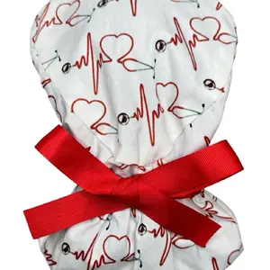 Satin Lined Ponytail Scrub Cap- Heartful Care