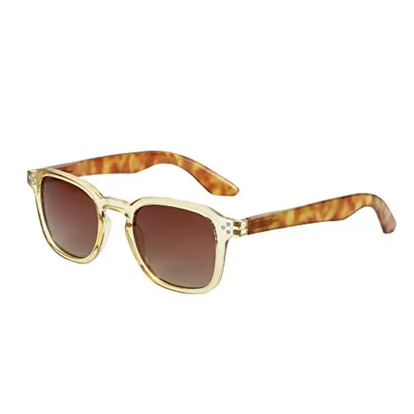 ZENOTTIC Unisex Vintage Square Sunglasses, Cool Full Rim Plastic Shades with Polarized TAC Lenses, UV Protect for Driving & Boating, Improves Visual Clarity
