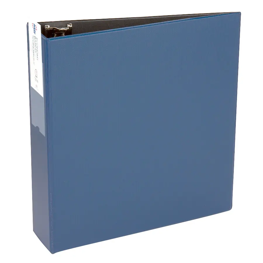 Avery® 3-Ring Binder - School & Document Organizer, 3" Round Rings, 3.5" Wide Spine, 460-Sheet Capacity, Label Holder, 1 Blue Binder for Lightweight Organization & Occasional Referencing (04600), School Binder, Document Binder