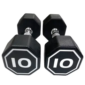Premium Octagonal Dumbbell, Large Numbers Hard Chrome Plated Handle Dumbbells to Assist with Push-Ups, 10 lbs set of 2