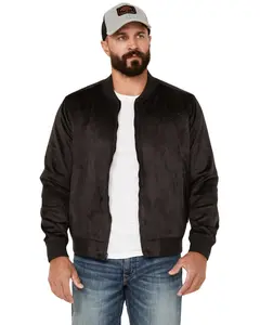 Moonshine Spirit Men's Spirit&Reg; Faux Suede Bomber Jacket - Msho23o1-Char