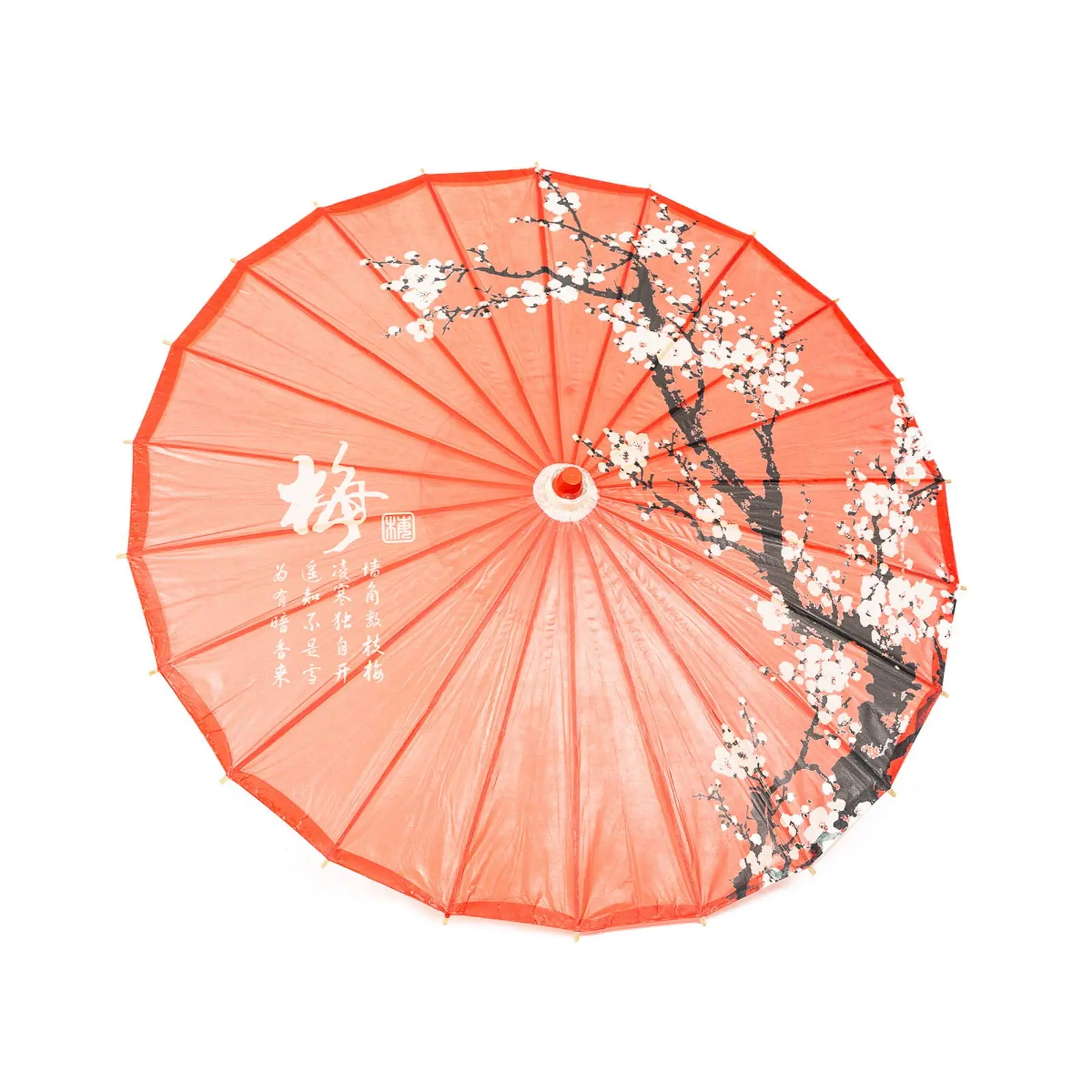 Rainproof Handmade Chinese Oiled Paper Umbrella Parasol 33" Plum Blossom, Wedding, Wood, Wooden, Water Proof