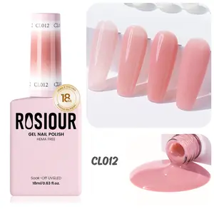 ROSIOUR 18ml Sheer Jelly Gel Polish | Rosy Beige CL012 | HEMA-Free, TPO-Free | Sheer Jelly Finish | Perfect for Nail Art & French Tips