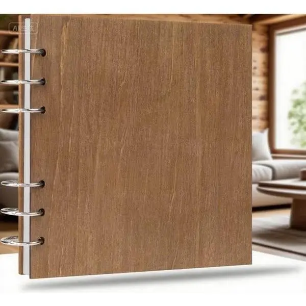 Vintage Home Decor Traditional Eco-Friendly Basswood Ply Hardcover Wood Grain Memorial Guest Book - 8.5in Handcrafted Keepsake with Loose Leaves for Funerals, Celebration of Life Sign-In Journal, Classic, 8.5 In