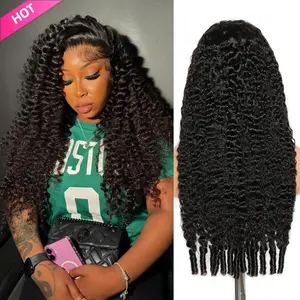 【Hot Sale 】Lemoda 13x6 HD Transparent Lace Front Human Hair Wigs 200 Density Pre-Cut / Pre-Plucked Brazilian Burmese Curly Lace Frontal Wig With Tiny Knots summerwins