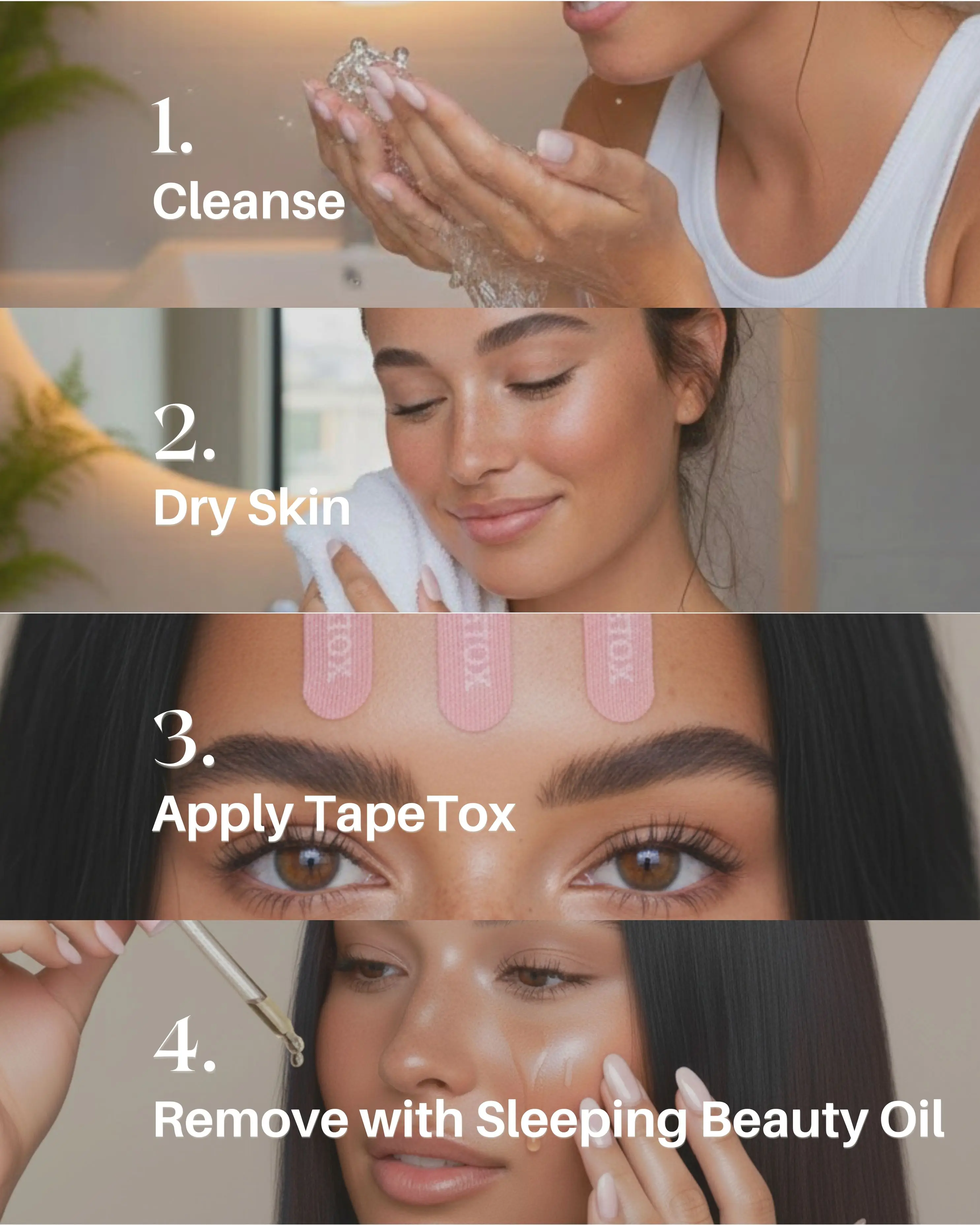 TapeTox Full Forehead Patch with copper peptides and pine bark