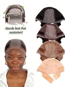 Women's 4x5 Transparent Lace Wig Cap, Non-Slip Silicone Wig Gripper Headband, Adjustable Lace Wig Holder for Secure Fit