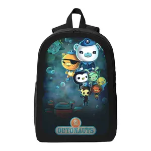 OCTONAUT Backpack - Durable, Lightweight Bookbag with 1 Main Compartment, Built-in Organizer - Premium Backpack, Black backpack  for  students