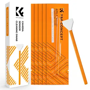 K&F CONCEPT 6 Pack APS-C Frame Sensors Cleaning Swabs, DSLR SLR Digital Camera Dry CCD CMOS Clean Swabs Compatible with Nikon Sony Canon DSLR Camera Sensor, 16mm x 20mm